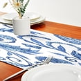 thumbnail image 6 of GZHJMY Blue White Floral Table Runner, 14x108 inches Kitchen Table Decoration, Farmhouse Table Runner for Kitchen, Dining Room, Indoor and Outdoor Decoration, 6 of 7