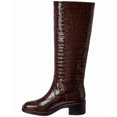 thumbnail image 2 of Stuart Weitzman Kaia Croc-Embossed Leather Knee-High Boot, 8, Brown, 2 of 5