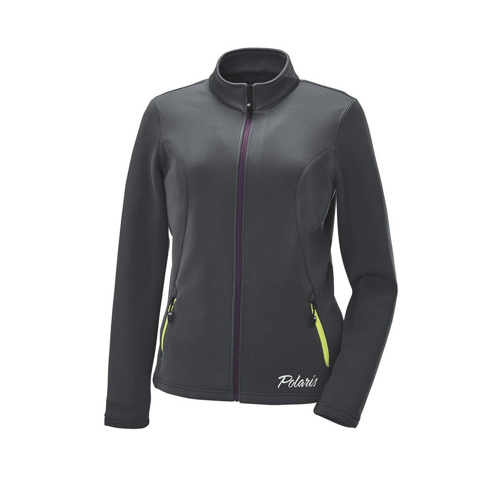 Womens Full Zip Mid Layer Jacket w Logo Fleece Lined Breathable