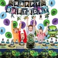 thumbnail image 3 of 168 TMNT Birthday Party Supplies, TMNT Party Decorations for 10 Guests, Including Tablecloths, Birthday Banners, Cupcake Decorations, Latex Balloons, Foil Balloons, Plates, Knives, Forks and, 3 of 6