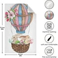 thumbnail image 5 of Easter Bunnies Eggs Kitchen Tea Towels Set of 1 Absorbent Hand Dish Towels, Hot Air Balloon Dishcloths Lint-Free 18x28 Inch Fast Drying for Cooking Baking Home Clean, 5 of 7