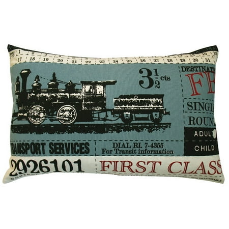 Koko Company Ticket Cotton Lumbar Pillow