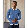 thumbnail image 3 of COOFANDY Men's V Neck Dress Sweater Slim Fit Business Casual Dressy Sweater Shirts Long Sleeve Soft Basic Pullover Sweater, 3 of 9
