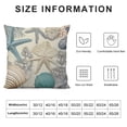 thumbnail image 5 of YINGXI  Summer Beach Throw Pillow Covers Ocean Themed Coral Starfish Seashell Conch Decorative Pillow Cases Summer Outdoor Nautical Coastal Cushion Cover for Couch Bed Sofa 24x24in, 5 of 5