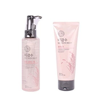 Rich Foaming Cleanser - THE FACE SHOP Rice Water Bright Cleansing Foam + Rich Cleansing Oil set