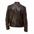 thumbnail image 2 of Chaqueta impermeable de cuero para moto para hombre, 2 of 5