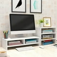 thumbnail image 5 of Monitor Stand Riser for Desk, 16.5 inch Computer Stand Desk Shelf, White 2-Tier, 5 of 7