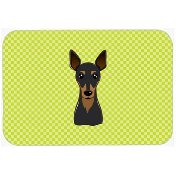 Checkerboard Design with Dog Mouse Pad, Hot Pad or Trivet