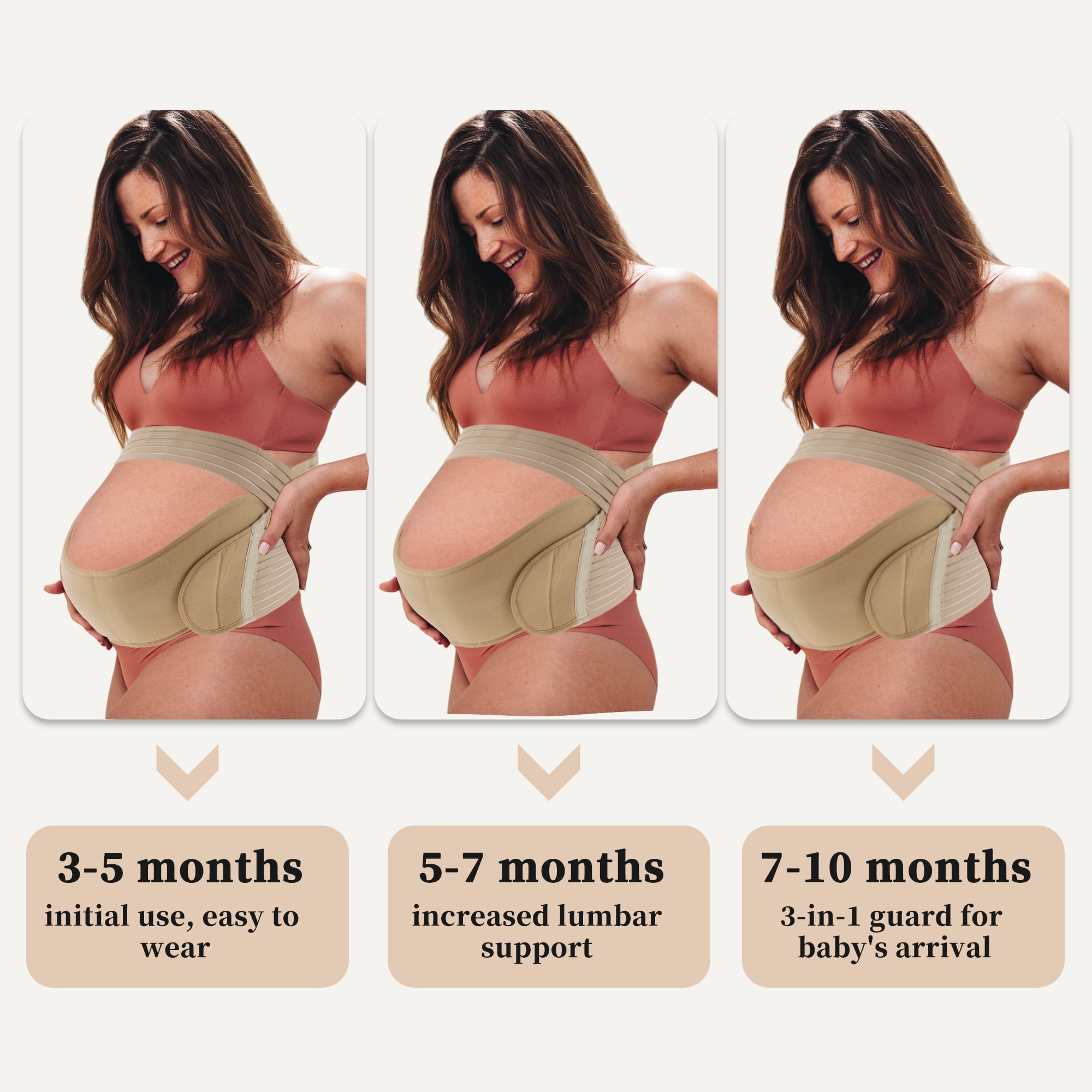 Unique Bargains Pregnancy Belly Band Breathable Support Brace Large Flesh Color