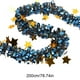 thumbnail image 3 of Adornos navideños con cintas multicolor | Guirnalda de espumillón de plástico de 200 cm para barandillas de árbol, pared y chimenea | Decoración DIY para fiestas navideñas, 3 of 5