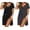 Black/Dark Grey, variant on Ekouaer Nightgowns for Women 2 Pack Button Down Sleep Shirts Short Sleeve Nightshirt Sleepwear House Dress with Pockets