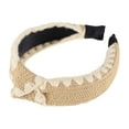 thumbnail image 4 of Unique Bargains 1 Pc Headband Yarn-edge Knotted Hair Accessories for Women Cream Color, 4 of 5