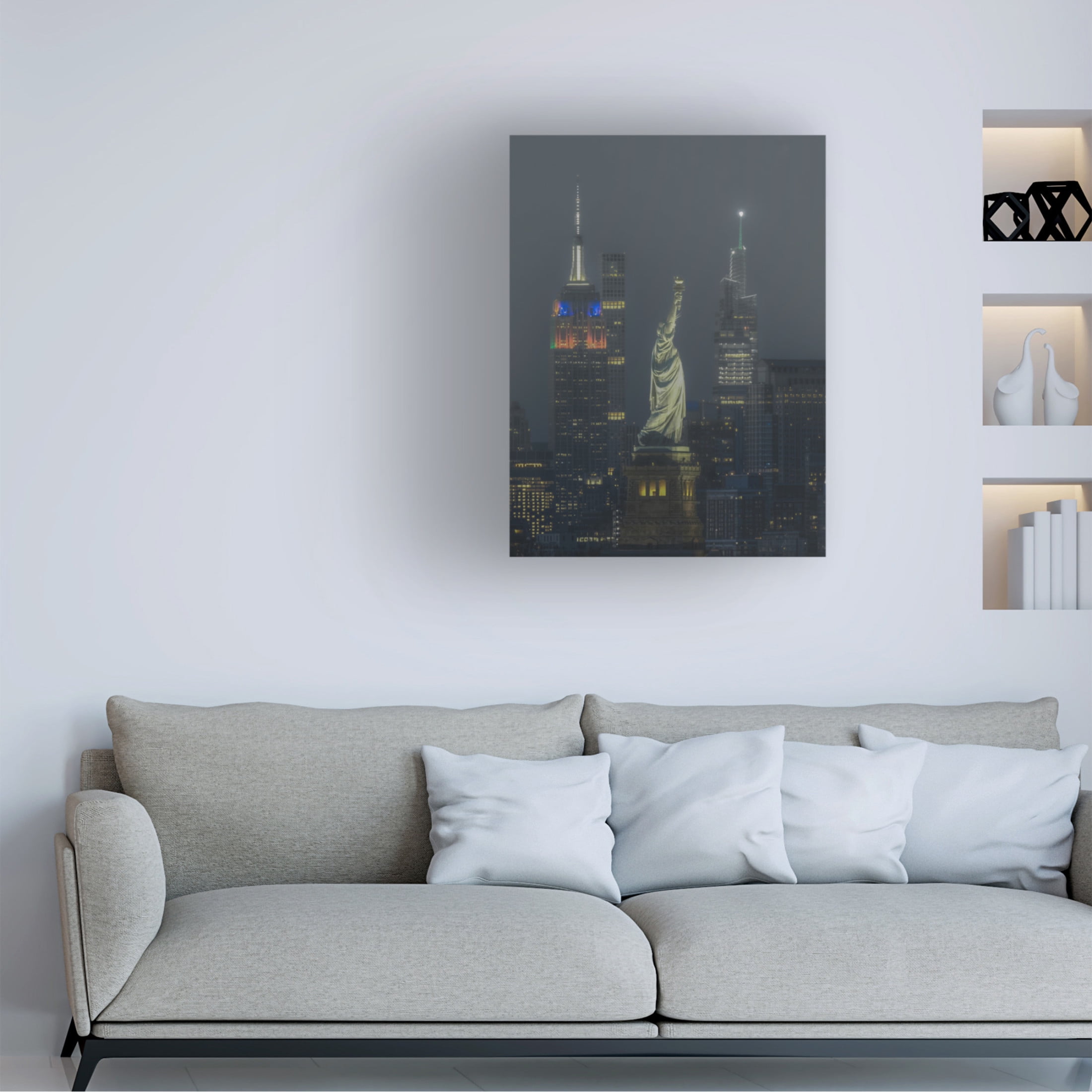 Trademark Fine Art Yanny Liu  Foggy night Canvas Wall Art