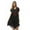 Black, variant on Batik Tie Dye Summer Dress Beach Cover Up  (Black / White, Small)
