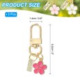 thumbnail image 2 of Uxcell Keychains Enameled Charm Personalized Key Ring Cute Keychain Purse Bag Accessories Rose Red, 2 of 7