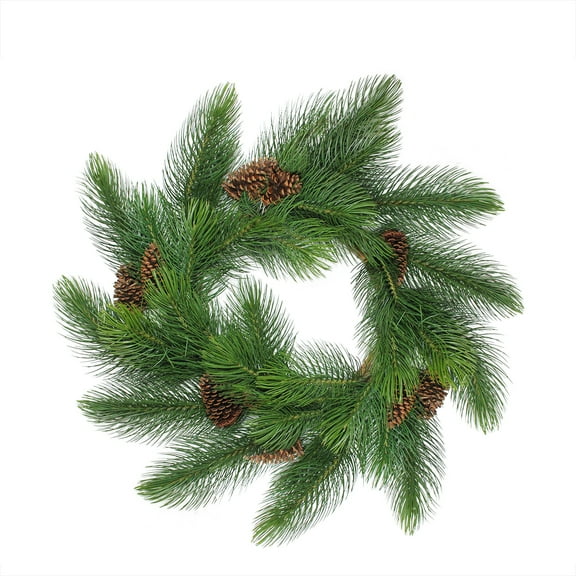 Allstate 44" Unlit Long Needle Pine with Pine Cones Artificial Christmas Wreath