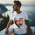 thumbnail image 5 of Men Summer CasualFlowers (1) Graphic Print Round Neck Short Sleeve T Shirt Tee Tops Basic Vacation Wear Sizes XS-5XL, 5 of 5