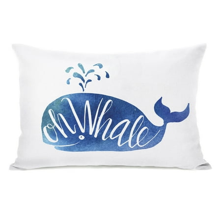 oh whale watercolor blue 14x20 pillow by obc walmart com
