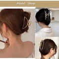 thumbnail image 5 of Mehayi 3 PCS Metal Large Claw Clips for Thick Heavy Hair, Strong Hold Big Non-Slip Hair Catch Barrette Jaw Clamp for Long Hair, Fashion Styling Accessories for Women Girls, 5 of 10