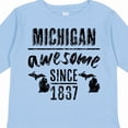 thumbnail image 4 of Inktastic Michigan Awesome Since 1837 Boys or Girls Long Sleeve Toddler T-Shirt, 4 of 5
