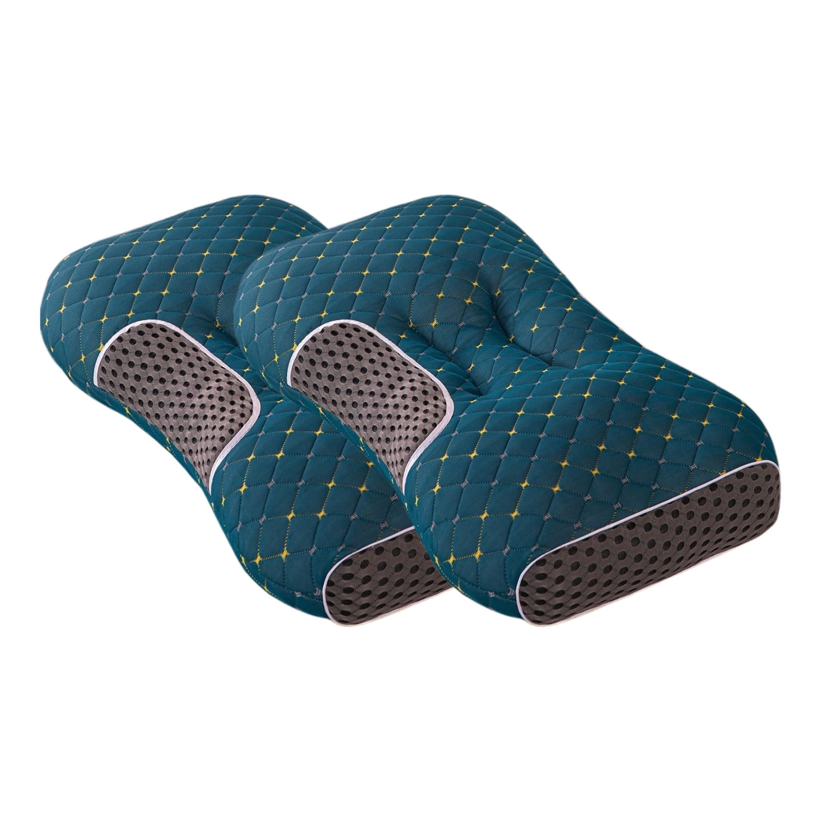 Ovzne 2-Pack Orthopedic Cervical Pillows For Deep Sleep Support - Non-Collapsing Memory Foam Pillow With Neck Pain Relief, 29X19X2 Inches, Bed Pillows For Side/Back Sleepers