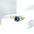 thumbnail image 3 of Rosec Jewels Crossover Shank Engagement Ring with London Blue Topaz and Diamond, 14K Yellow Gold, US 12.50, 3 of 7