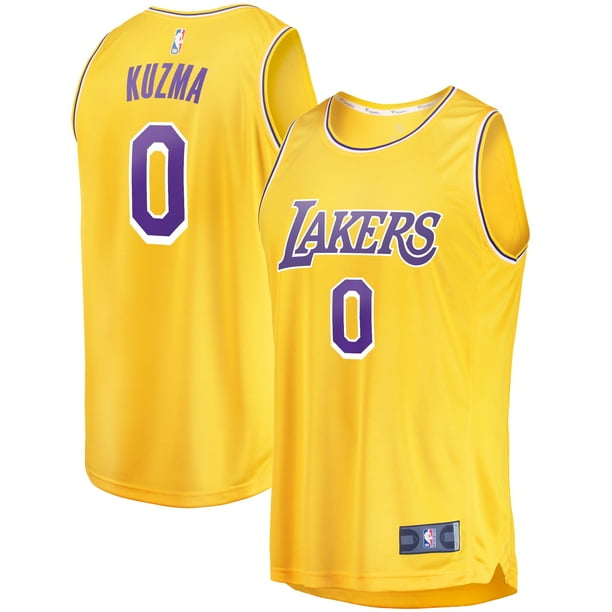 Kyle Kuzma Los Angeles Lakers Fanatics Branded Fast Break Replica Player Jersey Icon Edition Gold Walmart Com Walmart Com