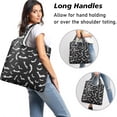 thumbnail image 2 of 5 Pack Foldable Shopping Bag,Black Halloween Bats with White Reusable Grocery Bags with Pockets,Large Reusable Tote Bags with Handles Waterproof & Lightweight, 2 of 6