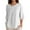 White, variant on MIXUE Womens Summer Tops Linen Solid Color V Neck Short Sleeve Loose T-shirts Sportwear,White,M