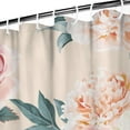 thumbnail image 3 of Waterproof Pink Wild Fresh Peony Flowers Shower Curtain 72x72 Inch Boho Style Polyester Unique Shower Curtain for Bathroom Hotel Home Decor with 12 Plastic Hooks, 3 of 5