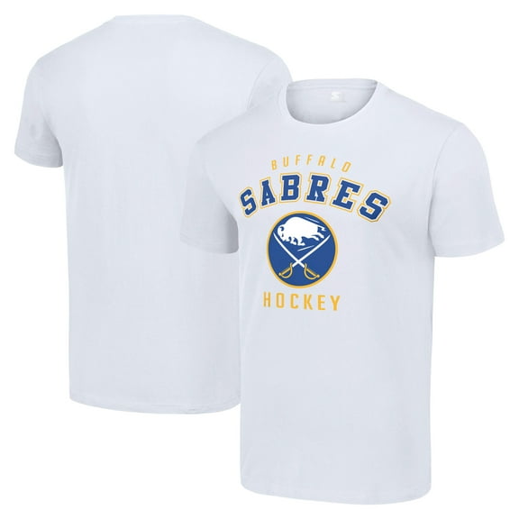 Men's Starter White Buffalo Sabres Logo T-Shirt