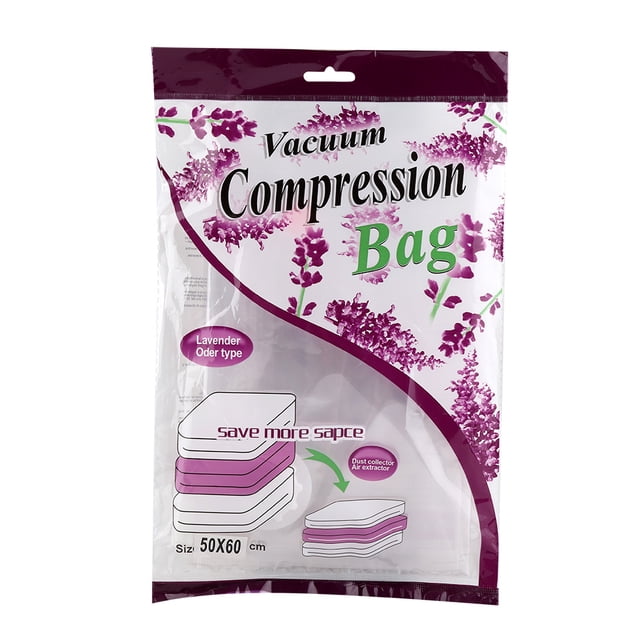 Bolsa de almacenamiento al vacío para ropa de cama, colcha, organizador de guardarropa comprimido, bolsas de lavanda (50x60cm), 1 ud.