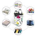thumbnail image 5 of Waterproof Collapsible Laundry Hamper, Simple Geometric Line Art Aluminum Handle Laundry Bag Storage Basket, 50L, 5 of 6