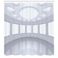 thumbnail image 3 of Ambesonne Futuristic Shower Curtain, Picture Gallery 3D, 69"Wx70"L, White Coconut, 3 of 3