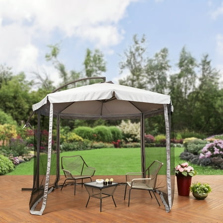 Better Homes and Gardens 11′ Offset Umbrella with Detachable Net