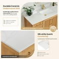 thumbnail image 6 of Tokyo 72" Double Bath Vanity in Oak Natural Brown with White Quartz Stone Top, 6 of 16