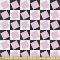 thumbnail image 1 of Geometric Sofa Upholstery Fabric by the Yard, Contemporary Art Pattern with Nested Creative Squares, Decorative Fabric for DIY and Home Accents, Charcoal Grey Pale Pink by Ambesonne, 1 of 5