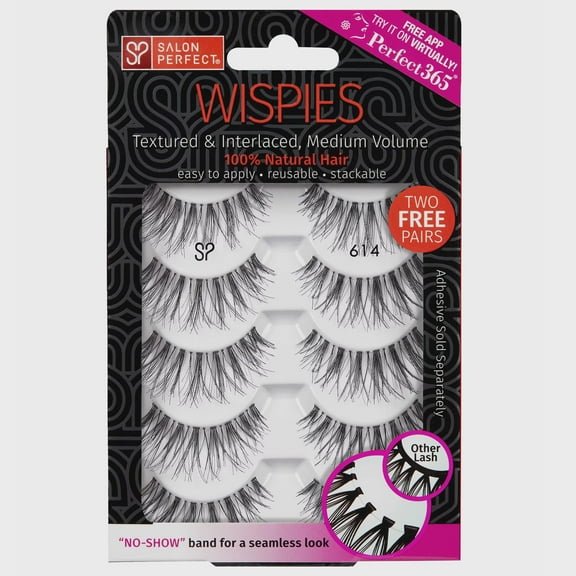 Salon Perfect Multi Pack False Eyelashes, 614 Black, 5 Pairs