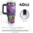 thumbnail image 2 of Inside Out 2 40oz Insulated Tumbler Cup - Extra Large Leak-Proof Travel Mug with Straw &amp; Handle, Double-Wall Vacuum Stainless Steel, Keeps Drinks Hot/Cold for Hours - Perfect for Iced Coffee, Tea, 2 of 8