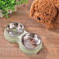 thumbnail image 4 of Alimentador de comida para cachorros JShteea cuenco de acero inoxidable verde Libre de BPA, 4 of 9