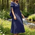 thumbnail image 6 of Women's Palace Dresses Long Sleeve Loose Solid Color Elegant Halloween Costume Party Dress, 6 of 7