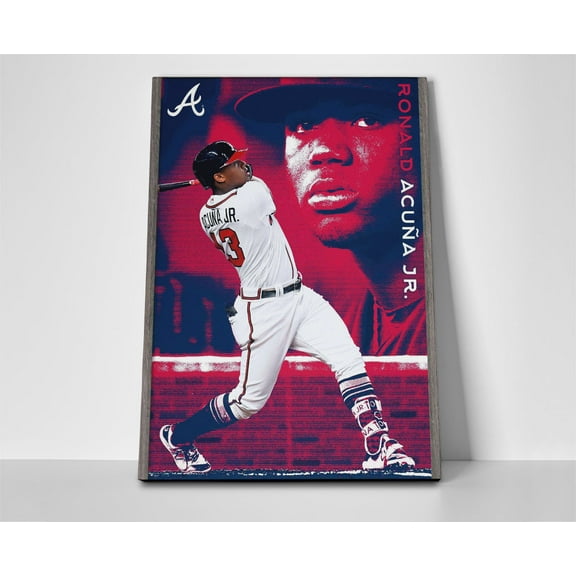 Ronald Acuna Jr Baseball Poster or Wrapped Canvas