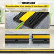 BENTISM 4 Pack of 1-Channel Rubber Cable Protector Ramps Heavy Duty 22046lbs Load Capacity Cable Wire Cord Cover Ramp Speed Bump Driveway Hose Cable