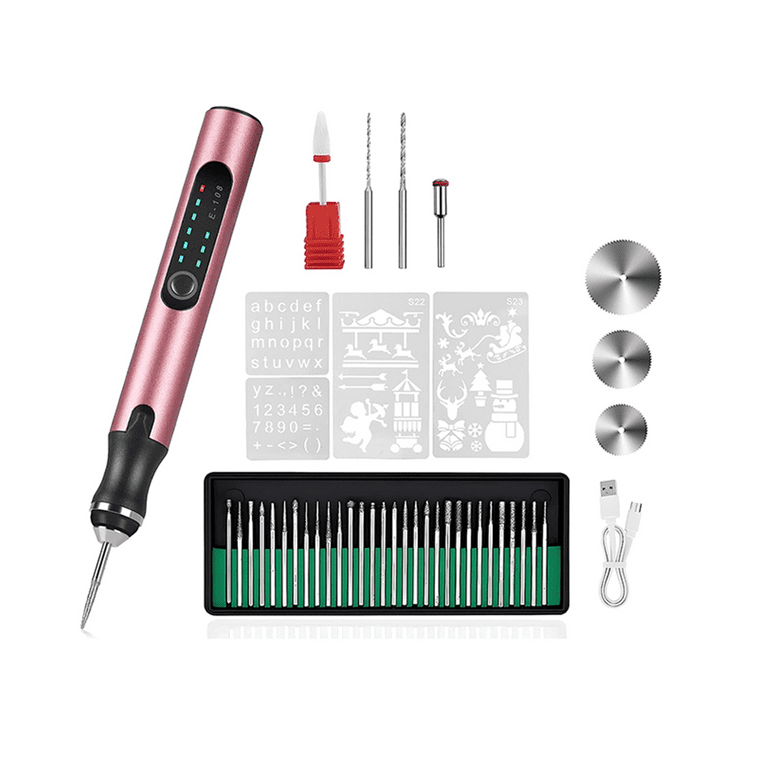 HOTROSE Electric Engraving Pen with 37 Bits, USB Rechargeable Cordless  Engraving Machine, Portable DIY Rotary Engraver for Jewelry Wood Glass  Stone