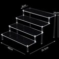 thumbnail image 1 of 1-5 Tier Acrylic Display Stand Clear Display Riser Rack for Cupcake Perfume Doll Décor Organizer Amiibo Funko POP Figures DC05 4 tier 40x8, 1 of 6