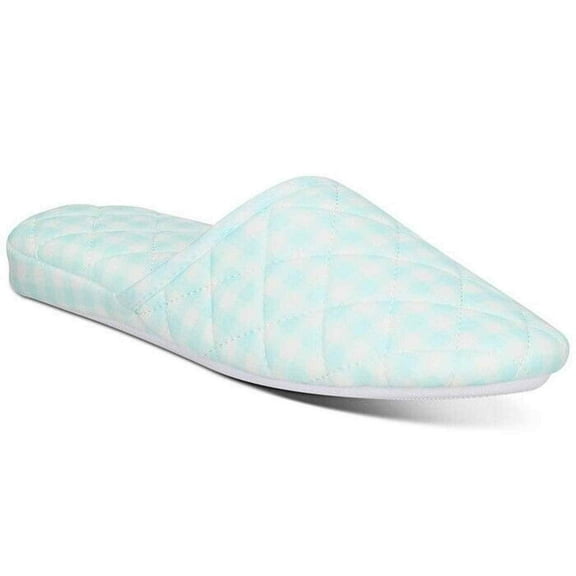 Charter Club Women's Memory Foam Gingham Slipper (Green Check, Large 9-10)