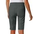 thumbnail image 6 of Hueook Womens Shorts Workout Knee Length Stretch Twill Shorts Thin Waist Pull Regular Hiking Shorts Bermuda Summer Casual with Pockets Gray 5X, 6 of 7