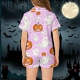 thumbnail image 3 of Girls Halloween Pajama Set Soft Printed Silk Like Sleepwear Outfit for Toddler and Kids Comfortable Party Costume, 3 of 6