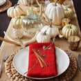 thumbnail image 3 of Lot de 36 Serviettes en Tissu Rouges Serviette en Coton et Lin 16 x 16 Pouces Serviettes Rouges en Tissu Faites à la Main avec Franges Douces Lavables Serviettes de Table Rustiques pour Mariage Fête Table de Souper, 3 of 7