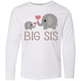 thumbnail image 3 of Inktastic Big Sis Elephant Long Sleeve Youth T-Shirt, 3 of 5